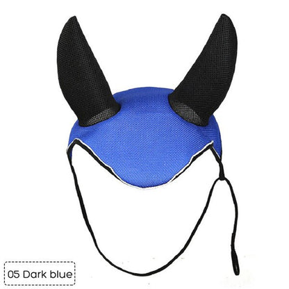 Horse Riding Breathable Meshed Horse Ear Cover Equestrian Horse Equipment Fly Mask Bonnet Net Ear Masks Protector Horse Care