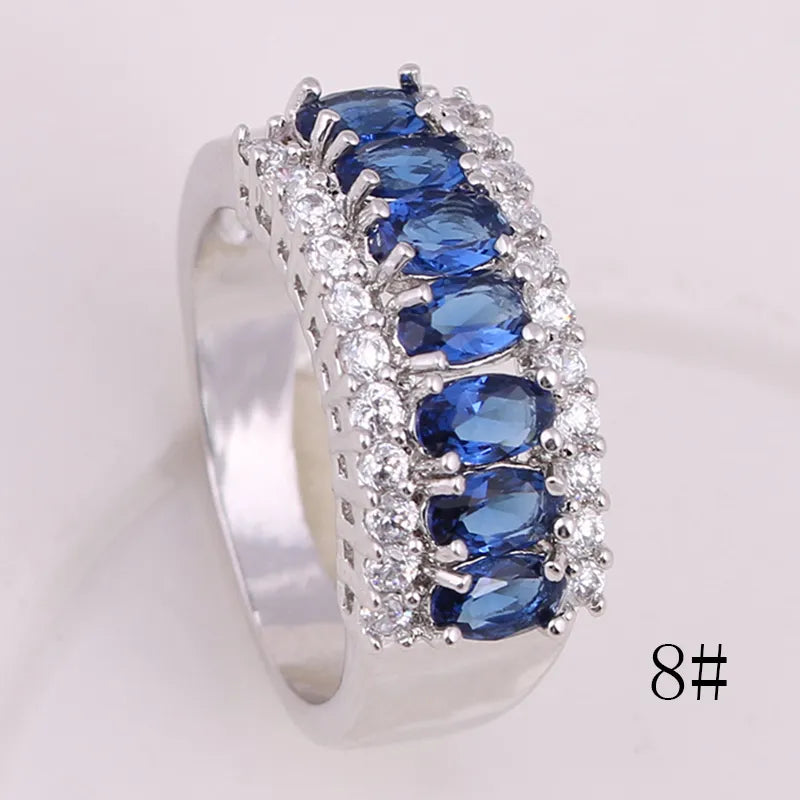 LXOEN 2022 Classic Semi-Precious Stone Stud Earrings for Women Silver Color Round Studs Ear Jewelry Brinco Bijoux