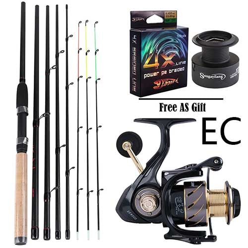 Sougayilang 3.0M Feeder High Carbon Rod Sets With 13+1BB Spinning Reel  Fishing Rod Combon Feeder Rod Combos Pesca