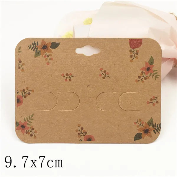 100pcs Multi-Style Hair Clip Cards Hair Accessories Jewelry Display Card Fashion Hair Clip Packaging Vintage Classic Card