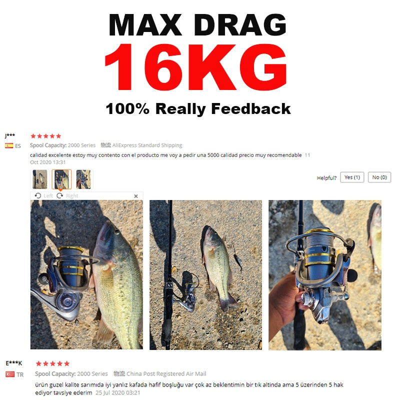 Fishing Reel Double Spool Spinning Reel High Speed Gear Ratio Spinning Reel Carp Fishing Reels Casting Reel for Saltwater