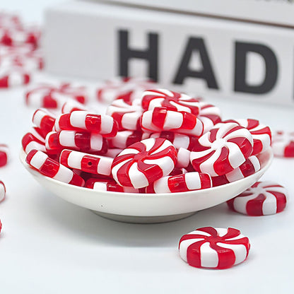 10pcs Candy Christmas Tree Decorations Christmas Candy DIY Decor Peppermint Candy Decorations Christmas Candy Charms