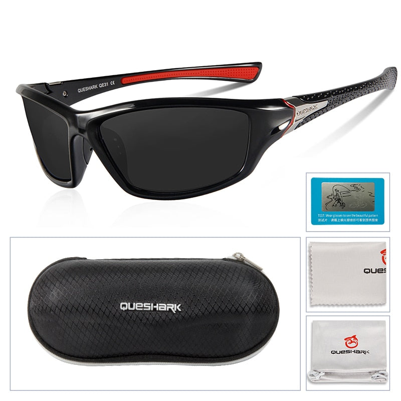QUESHARK Women Men HD Polarized Ultralight Fishing Sunglasses Sports MTB Bicycle Eyewear Riding Road Bike Cycling Glasses