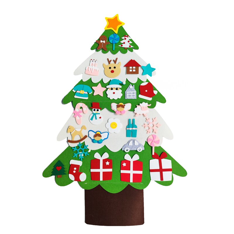 Kids DIY Felt Christmas Tree Merry Christmas Decorations for Home 2022 Christmas