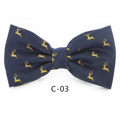 JEMYGINS Christmas Bow Ties for Mens Shirt  Snowflake Christmas Tree Pattern Men Silk Bow Tie  Christmas
