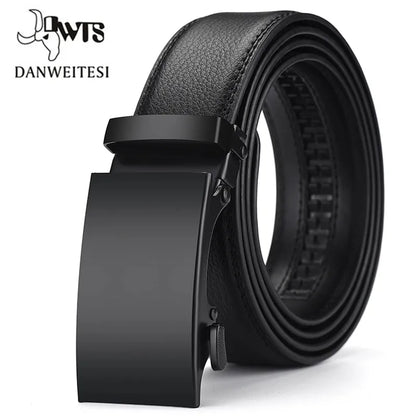 Leather Belts for Men Automatic Male Belts Cummerbunds Leather Belt Men Black Belts Cinturon Hombre