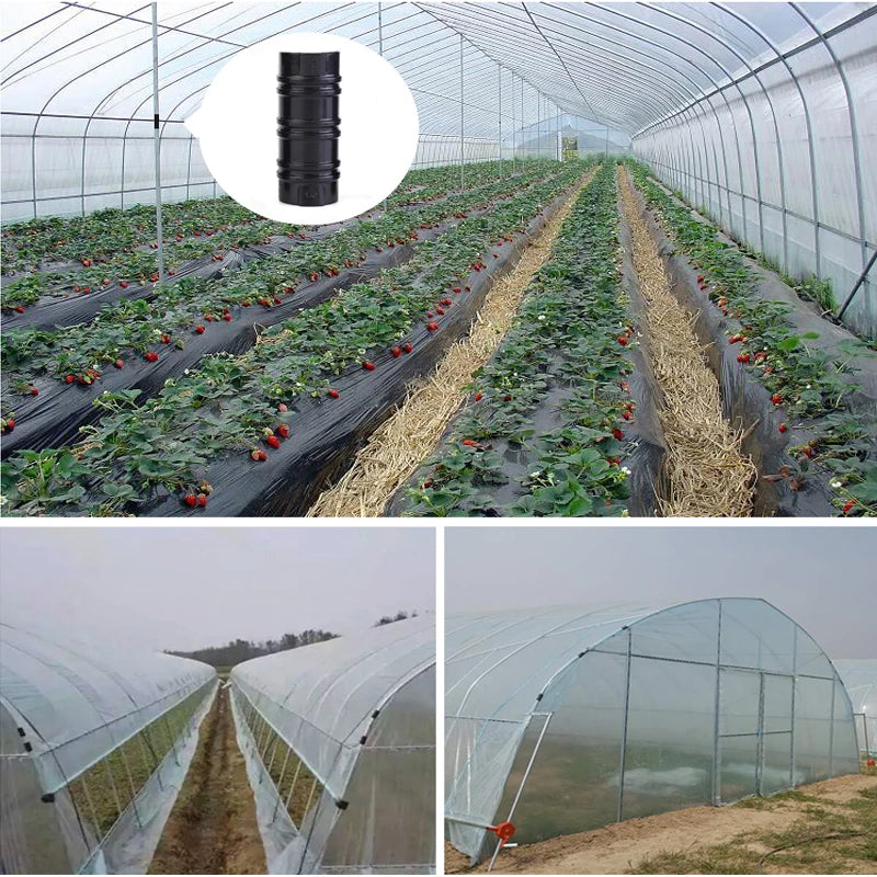 Tewango 50pcs-Pack Greenhouse Frame Pipe Tube Clip Film Net Shade Sails Clamp 20mm/22mm/25mm/32mm Garden Tools