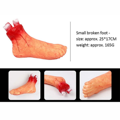 Halloween Horror Props Bloody Hand Haunted House Party Decoration Scary Fake Hand Finger Leg Foot Brain Heart Halloween Supplies