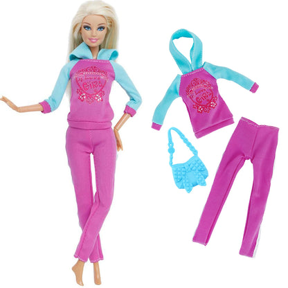 1x Doll Clothes Fashion Dress Daily Wear Skirt Party Gown Blouse Pants Clothes for Barbie Doll Accessories Lovely Girl Baby Toys