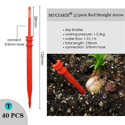 MUCIAKIE Variety Style Adjustable Irrigation Sprinkler Garden Emitters Stake Dripper Micro Spray Rotating Nozzle Watering Arrow