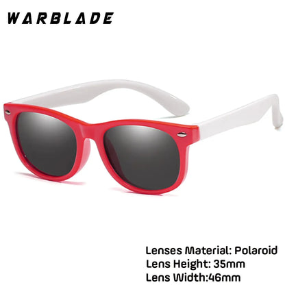 WarBlade Fashion Kids Sunglasses Children Polarized Sun Glasses Boys Girls Glasses Silicone Safety Baby Shades UV400 Eyewear