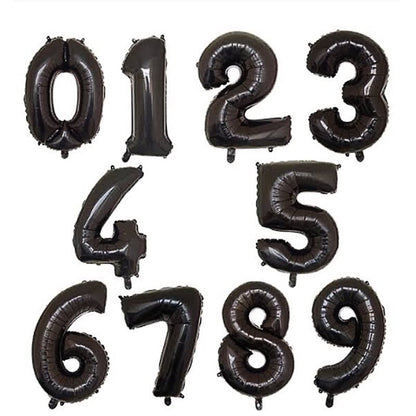 42 Pack Halloween Pirate Ship Balloon Set Gold 0-9 Number Birthday Party Wedding Baby Shower Kids Helium Ball Halloween Decorati