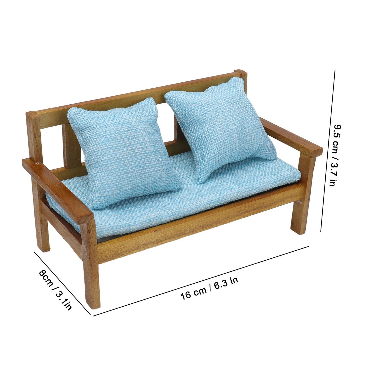 1/12 Miniature Sofa Simulation Dollhouse Sofa Living Room Furniture Children Doll House DIY Pretend Play Role Toys