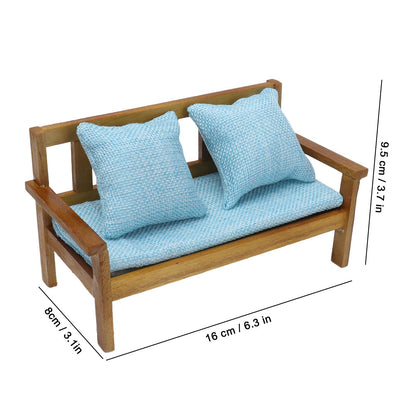 1/12 Miniature Sofa Simulation Dollhouse Sofa Living Room Furniture Children Doll House DIY Pretend Play Role Toys