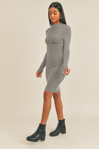 Sassy Stripes Midi Bodycon Dress