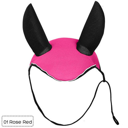 Horse Riding Breathable Meshed Horse Ear Cover Equestrian Horse Equipment Fly Mask Bonnet Net Ear Masks Protector Horse Care
