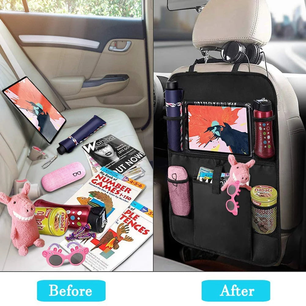 New Arrival Convenient Car Seat Back Organizer Multi-Pocket Storage Bag Box Case Car Storage Bag Tablet Holder Storage Organizer