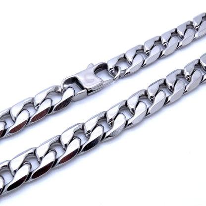 12mm 18'' - 36'' Inches Customize Length Mens High Quality Stainless Steel Necklace Curb Cuban Link Chain Fashion Jewerly