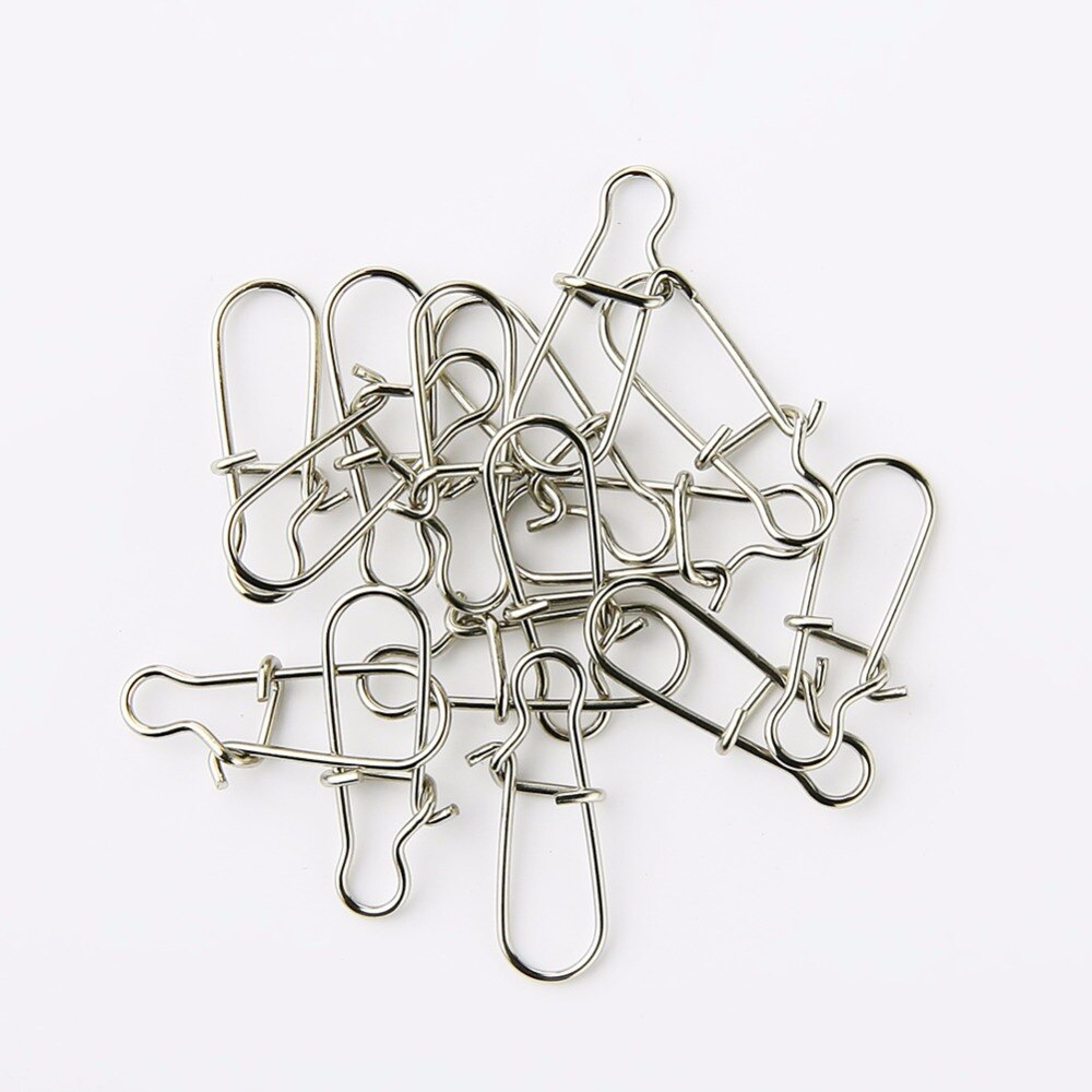 50pcs/Box Stainless Steel Fishing Connector Hooked Snap  Barrel Swivel Hook Lure Carp Tool Accessories Goods for Fishing