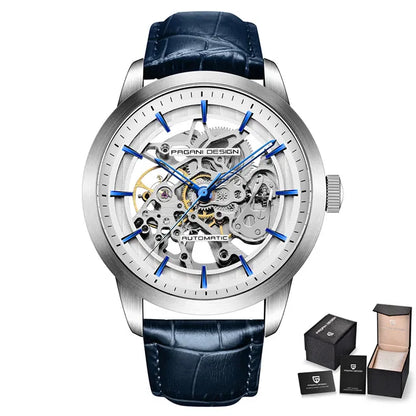 PAGANI DESIGN Brand 2019 Skeleton Hollow Leather Men's Wrist Watches Luxury Mechanical Male Clock New Relogio Masculino