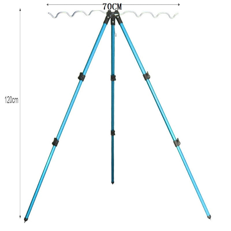 Aluminum Alloy Telescopic 5 / 7 Groove Fishing Rods Holder Portable Collapsible Fishing Stand Sea Fishing Pole Bracket