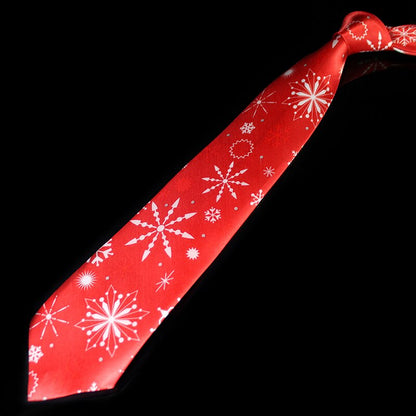 Novelty Design Christmas Ties Red Good Quality Printed Necktie Halloween Christmas Tree Snowman Elk  Tie for Men Christmas