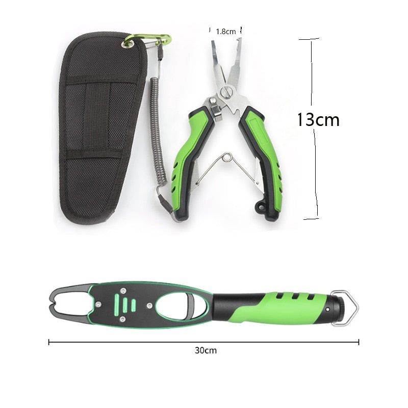 LINNHUE Aluminum Alloy Fishing Pliers Grip Set Split Ring Cutters Line Hook Recover Fishing Tackle High Quality Fishing Tool