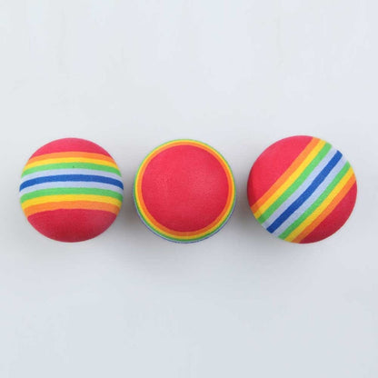 50pcs/Bag Rainbow Color Golf Training Foam Balls Golf Swing Indoor Training Aids Practice Sponge Foam Balls