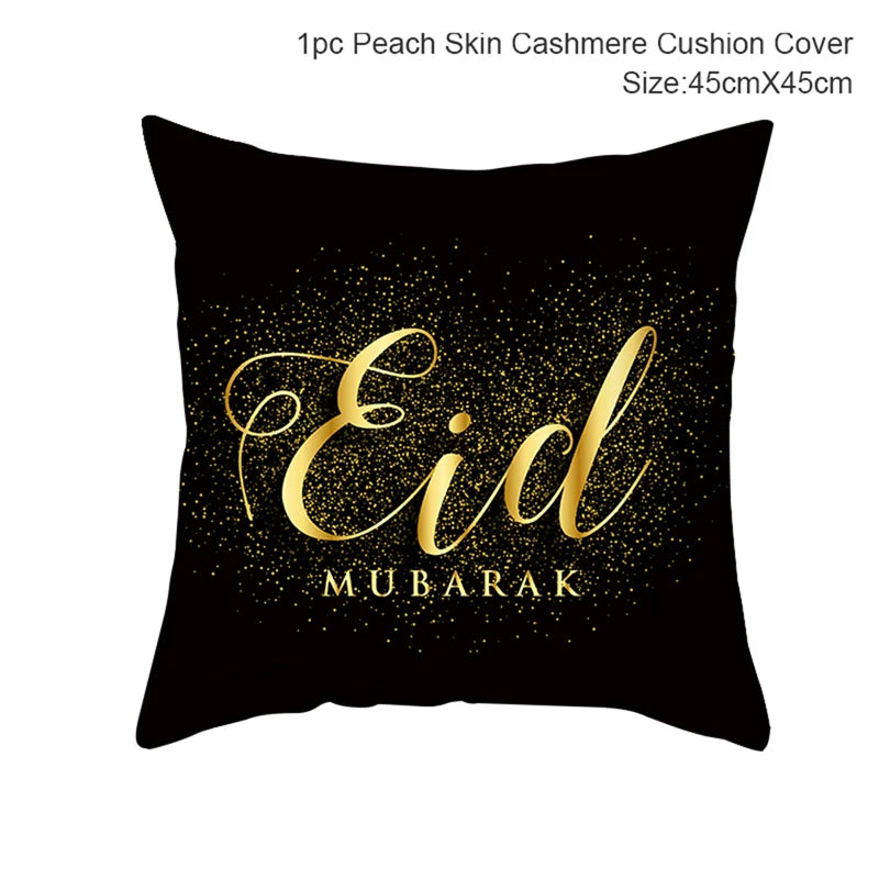 Ramadan MUBARAK Cushion Cover Eid Mubarak Decoration Islamic Muslim Party Favors Islam Eid Al Adha Ramadan Kareem 45x45cm