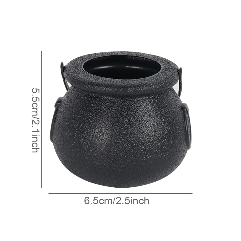 6/10pcs Mini Halloween Candy Bucket Pot Witch Skeleton Pumpkin Cauldron Holder Jar Trick or Treat Halloween Party Decorations