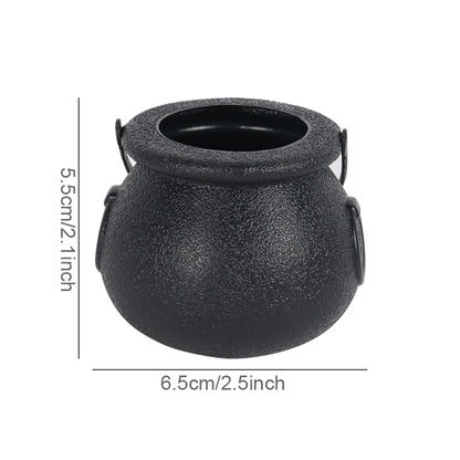 6/10pcs Mini Halloween Candy Bucket Pot Witch Skeleton Pumpkin Cauldron Holder Jar Trick or Treat Halloween Party Decorations