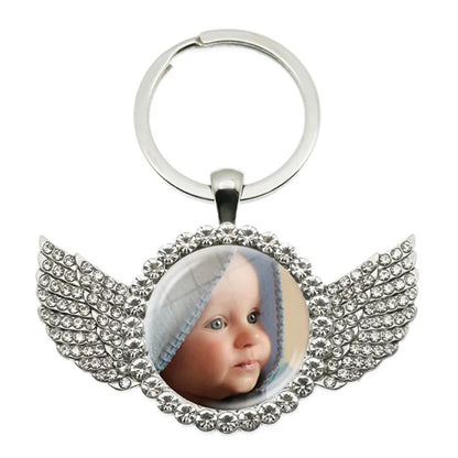 Personalized Custom Keychain Photo Mum Dad Baby Children Grandpa Parents Custom Designed Photo for Family Anniversary