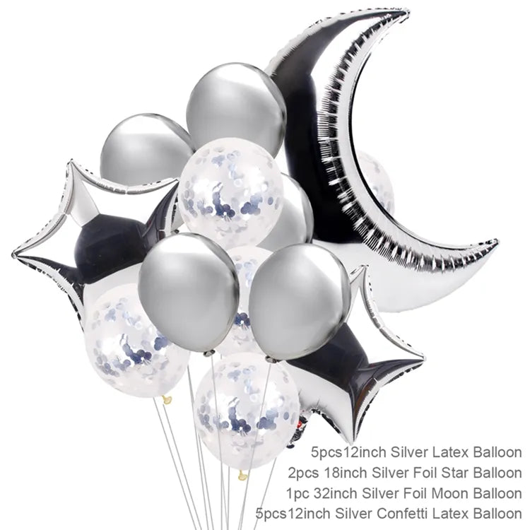 EID Mubarak Banner Balloons Cake Topper Ramadan Decoration Ramadan Kareem Mubarak Muslim Islamic Festival Party DIY Decorations