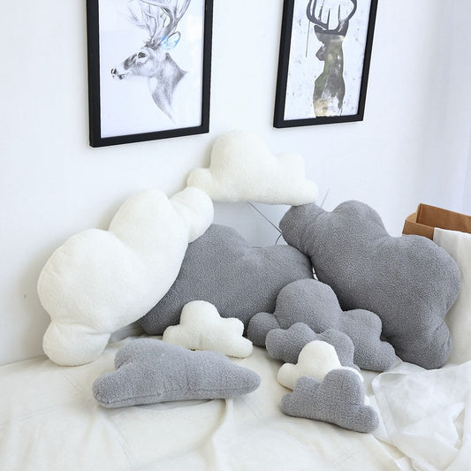 Cute 3 Sizes Cloud Shaped Pillow Cushion Stuffed Plush Toy Bedding Baby Room Home Decoration