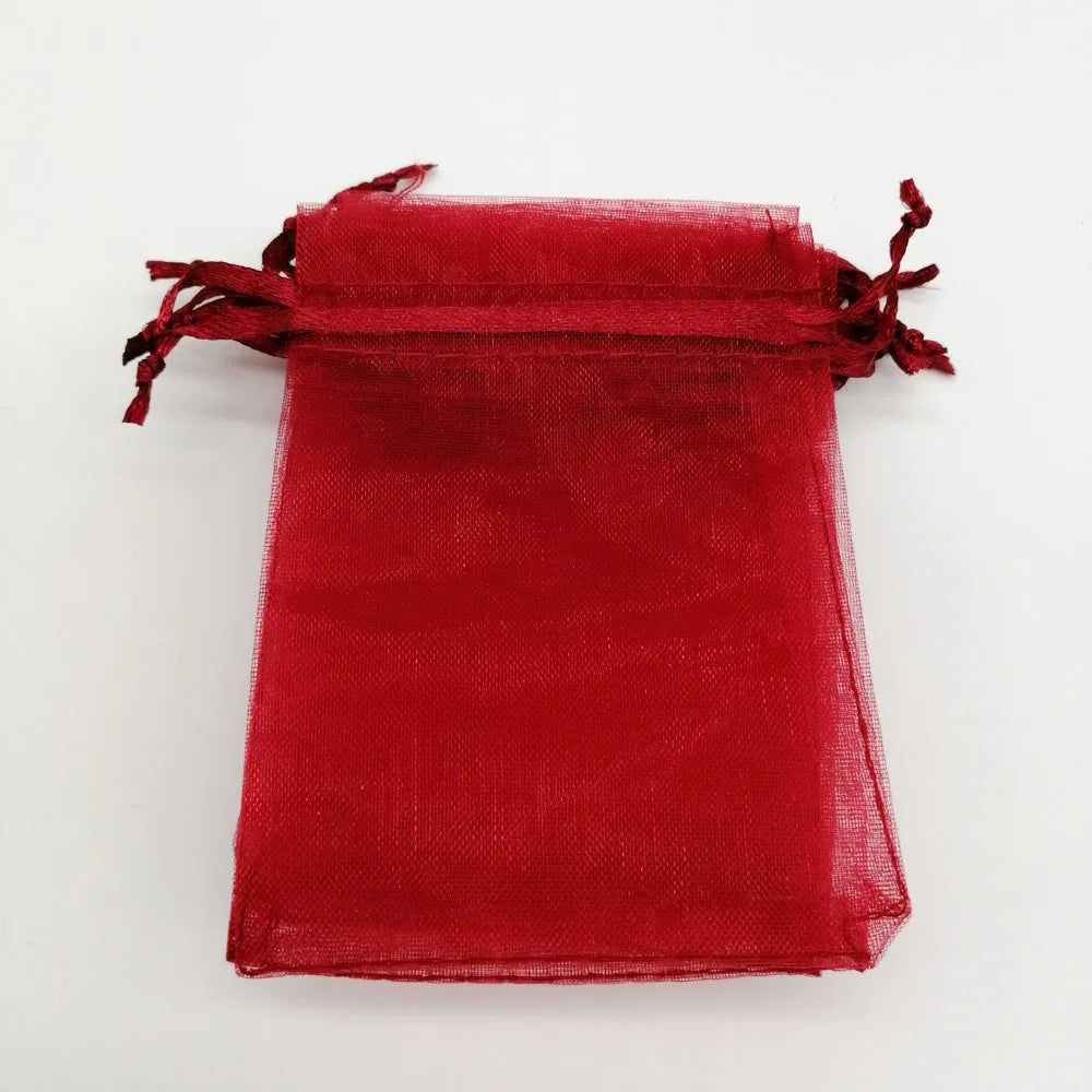 100pcs/Lot 5x7/7x9/10x15cm Organza Jewelry Bags Pouch Organza Drawstring Bag Jewelry Packaging for Jewelry Pouches Jewellery Bag