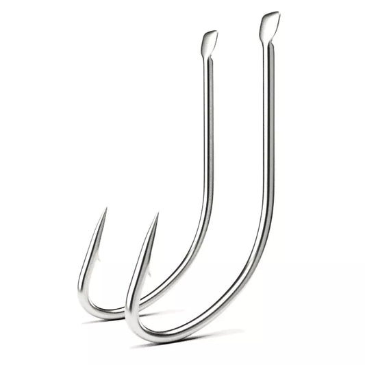 100pcs/Bag Iseama Circle Carp Eyed Fishing Hook Size 1# to 14# Ring Eye Japan High-Carbon Steel Fish Hook