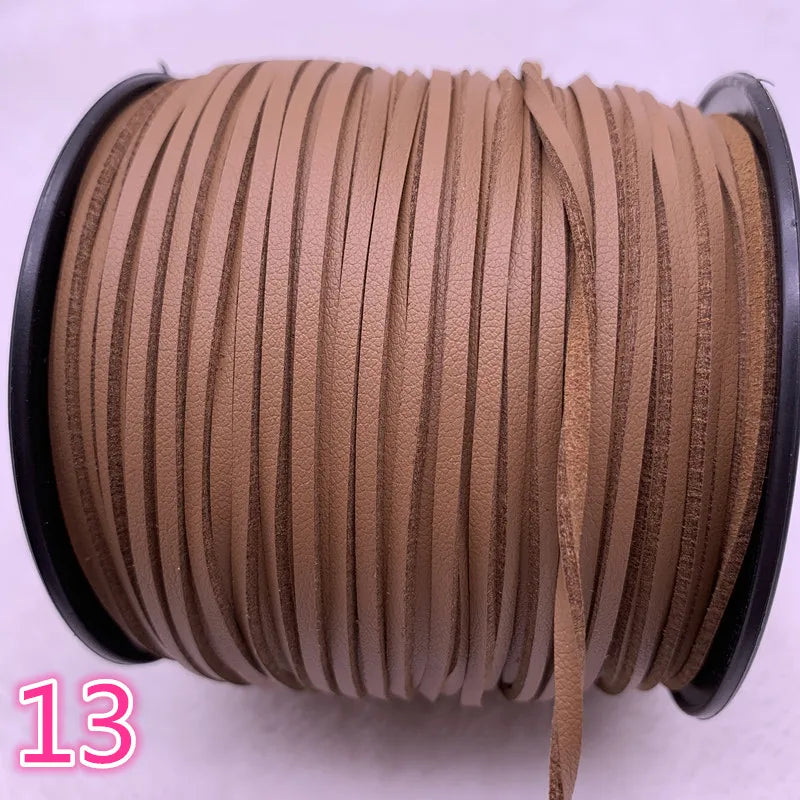 NEW 5yards/Lot 3mm Double Sided Suede Braided Cord Korean Velvet Leather Handmade Beading Bracelet Jewelry String
