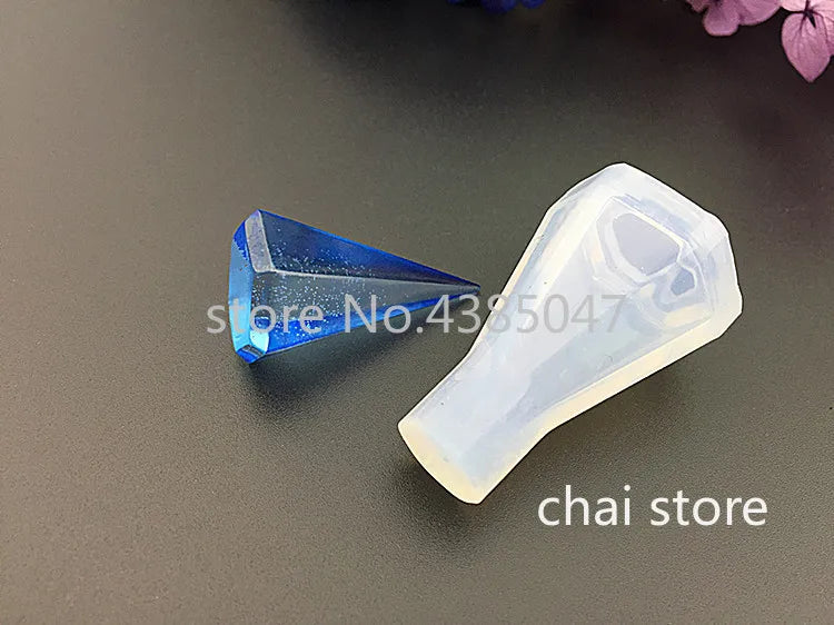 1PC Transparent Manual Three Cubic Resin Molds Pendant DIY Silicone Mold Dried Flower Jewelry Tools Accessories