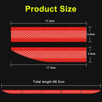 Universal 86.5*3.4cm Car Reflective Sticker Tape Car Accessories Reflective Strip Car Body Trunk Exterior Auto Accessories