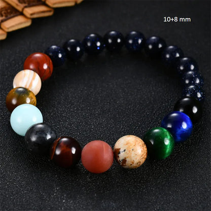 2023 Eight Planets Bead Bracelet Men Natural Stone Universe Yoga Solar Chakra Bracelet for Women Men Jewelry