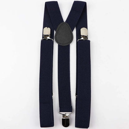 Solid Color Man's Belt Men Women Suspenders Polyester Y-Back Braces Adjustable Elastic