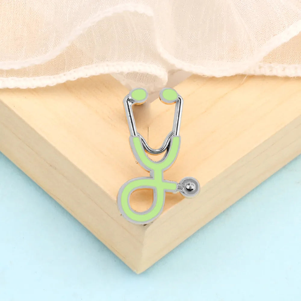Creative 18 Styles Colorful Brooches Doctor Nurse Stethoscope Enamel Pins Medical Denim Jackets Bag Jewelry Button Badges