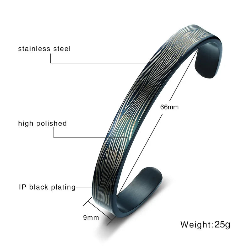 ZORCVENS Women and Men 8mm Width Surface Bracelet Bangle Stainless Steel Bracelet Men Silver Color/Gold/Black/Rose Gold 4 Color