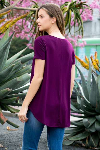 Short Sleeved Round Neck Boyfriend Tunic