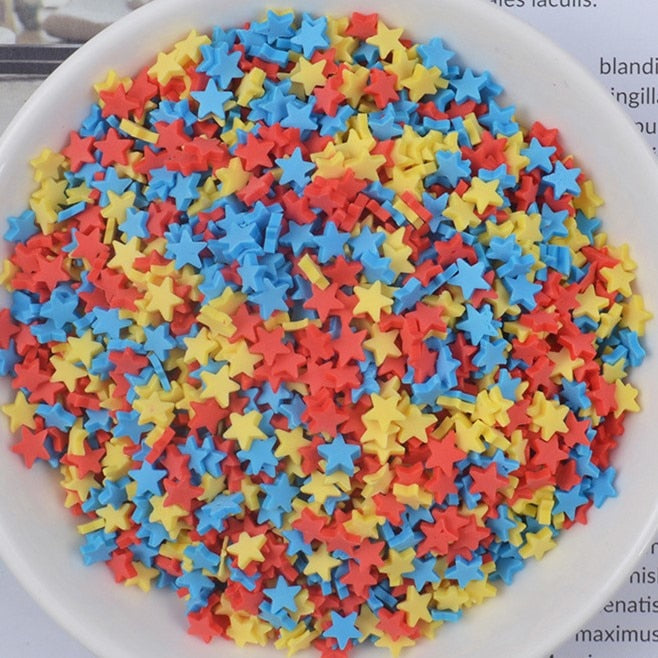 100g/Bag Slime Clay Sprinkles Filler Toys Accessories Candy Fake Cake Dessert Mud Decoration