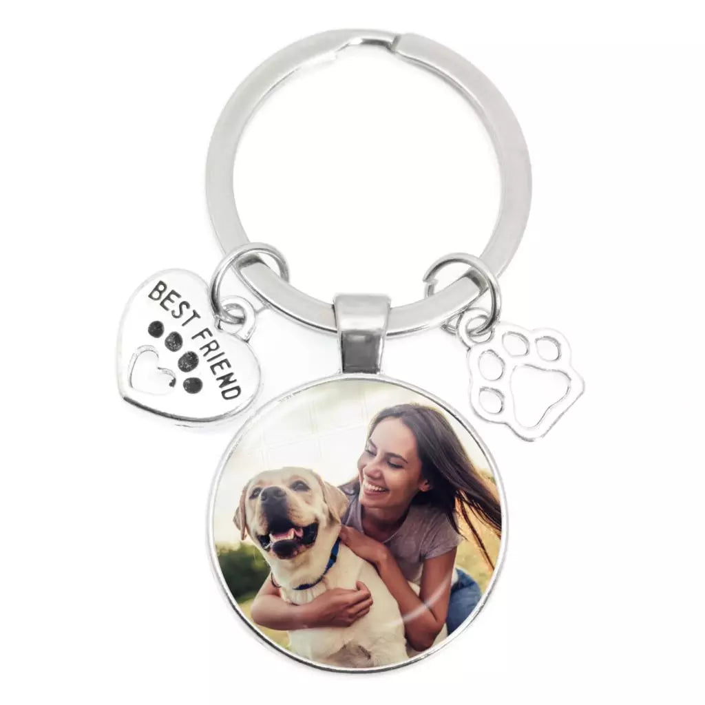 Personalized Custom Keychain Photo Mum Dad Baby Children Grandpa Parents Custom Designed Photo for Family Anniversary