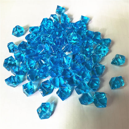 50PCS 14*11mm Acrylic Transparent Pawn Irregular Diamond Stone Chessman Game Pieces for Board Games Accessories 22 Colors