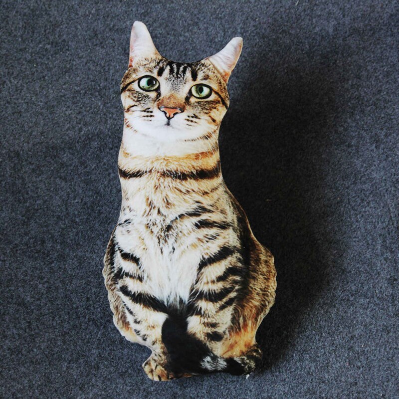 1PCS 50CM 3D Simulation Cat Plush Stuffed Soft Pillow Cute Lifelike Dog Sofa Bedroom Cushion Kids Toys Home Decoration