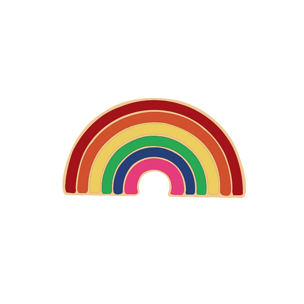 9 Style LGBT Design Rainbow Creative Heart Yeh Finger Pin Brooch Metal Pins Badge Denim Enamel Lapel Jewelry Women