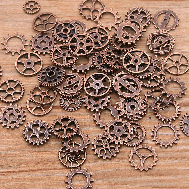 60PCS 10 Color Small Size 8-15mm Mix Alloy Mechanical Steampunk Cogs & Gears Diy Accessories New Oct Drop Ship